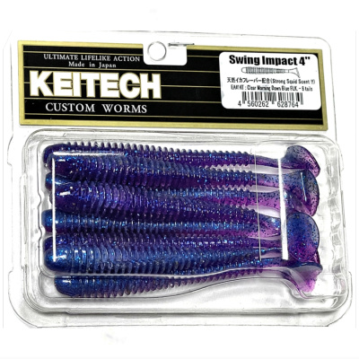 Приманка силиконовая Keitech Swing Impact 4" EA#04 Violet Приманка силиконовая Keitech Swing Impact 4" EA#04 Violet