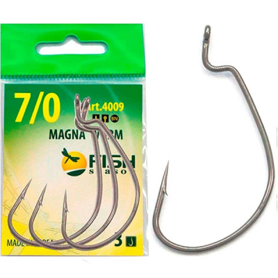 Крючок офсетный FS MAGNA WORM, №7/0 (3 шт) Крючок офсетный FS MAGNA WORM, №7/0 (3 шт)