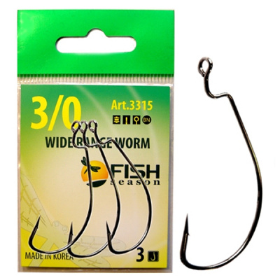 Крючок офсетный FS WIDE RANGE WORM с БОЛЬШИМ ухом, №4/0 (3 шт) Крючок офсетный FS WIDE RANGE WORM с БОЛЬШИМ ухом, №4/0 (3 шт)