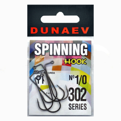Крючок Dunaev Jig 302 #  1/0 (упак. 5 шт)