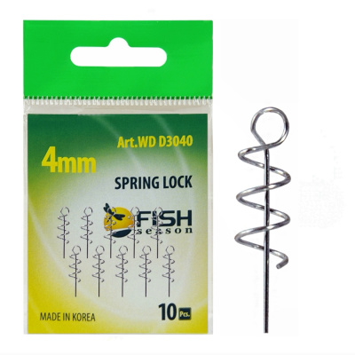 Спираль с направляющей (ухо ф 3мм) Большая/6 мм. для фиксации приманки (уп. 10 шт.)