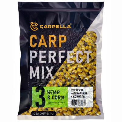 CARPELLA Микс №3, кукуруза натуральная с коноплей 1кг. CARPELLA Микс №3, кукуруза натуральная с коноплей 1кг.