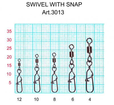 Вертлюжок с застежкой Germany-B, №4 (25 кг), (упак. 6 шт) Вертлюжок с застежкой Germany-B, №4 (25 кг), (упак. 6 шт)