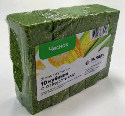 Жмых DUNAEV кукурузный  Чеснок 300г. Жмых DUNAEV кукурузный  Чеснок 300г.