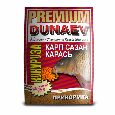 Прикормка "DUNAEV-PREMIUM" 1кг Карп-Сазан Кукуруза