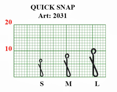 Застежка Quick, 9 мм, №M (4 кг), (упак. 10 шт) Застежка Quick, 9 мм, №M (4 кг), (упак. 10 шт)