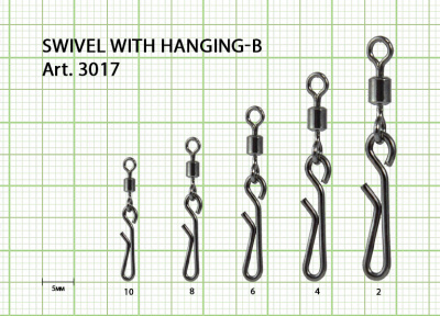 Вертлюжок с быстросъёмной застежкой Hanging-B, №10 (5 кг), (упак. 7 шт)